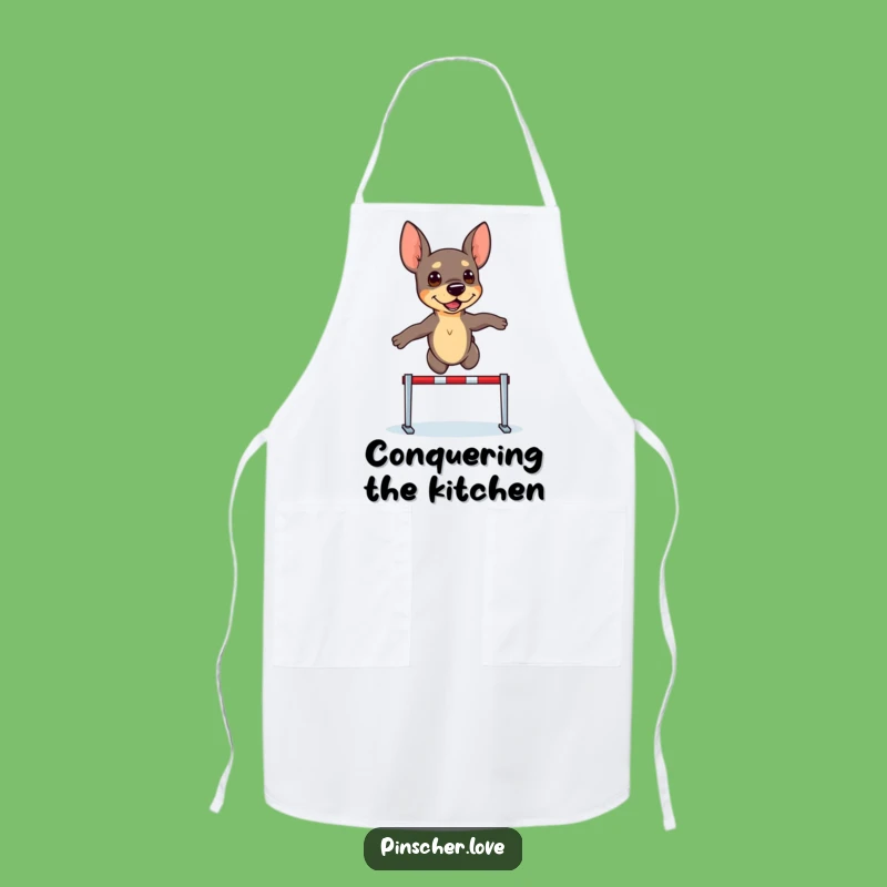 Funny Pinscher Chef Apron: Determined Jumper Kitchen Gift