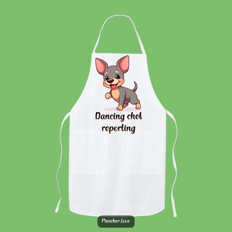 Funny Pinscher Dance Apron - Cook with Joy, Like This Happy Dog!