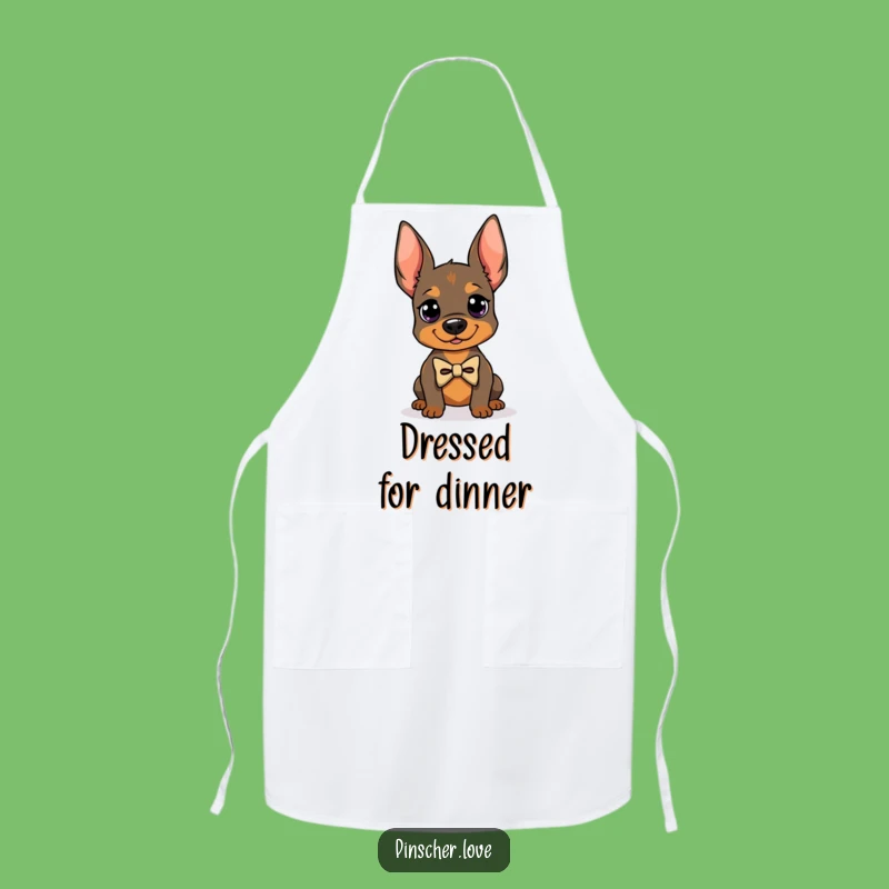 Funny Dapper Pinscher Apron: Cook with Comical Class