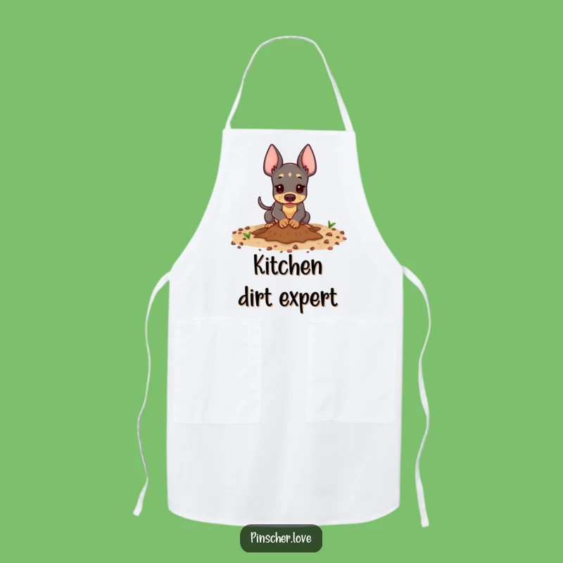 Funny Pinscher Apron - Kitchen Playful Digging Dog Chef Gift, Funny Present