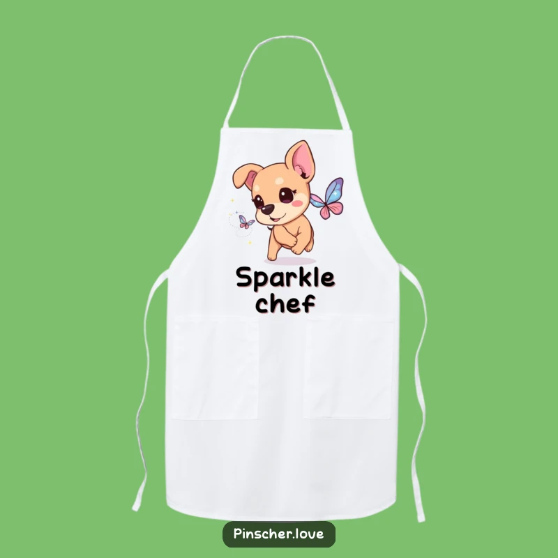 Funny Pinscher Chef Apron: Magical Kitchen Fun for Dog Lovers