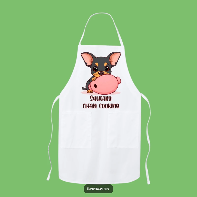 Funny Pinscher Apron: Playful Chef Dog - Kitchen Fun Gift