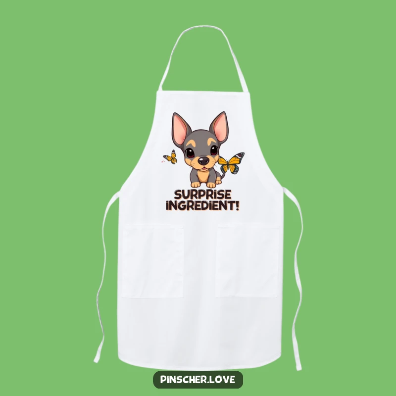 Funny Surprised Pinscher Apron - Cook with a Smile, Thanks to This Dog!