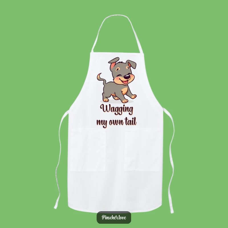 Funny Pinscher Apron: Giggling Chef Dog - Kitchen Fun & Practical Funny Gift!