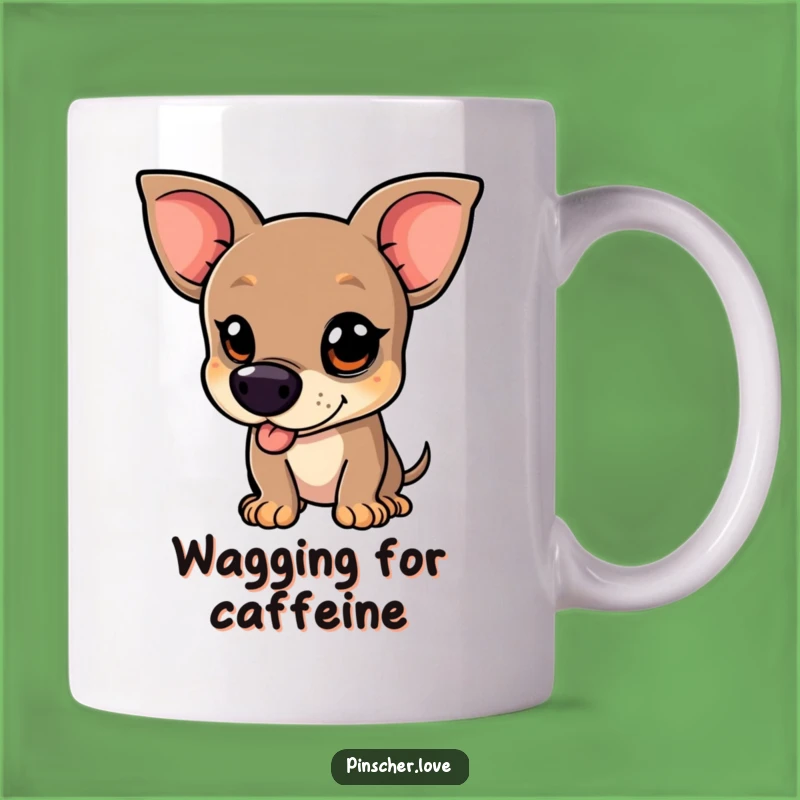 Funny Pinscher Mug - Mischievous Wagging Dog Lover Gift, Humorous Pet Owner Mug