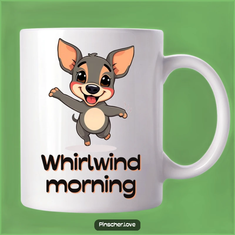 Funny Pinscher Spinning Joy Mug - Hilarious Dog Delight Gift for Lovers