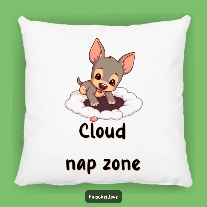 Cozy Funny Pinscher Cloud Digging Pillow: Soft & Silly Decor Gift