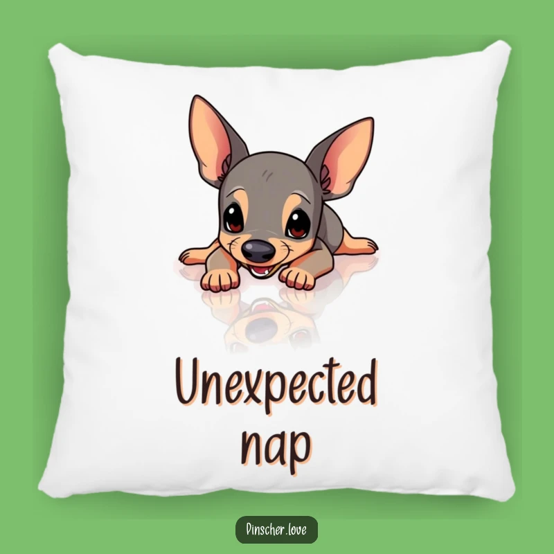 Cozy Funny Pinscher Slipping Pillow - Comfy & Hilarious Decor