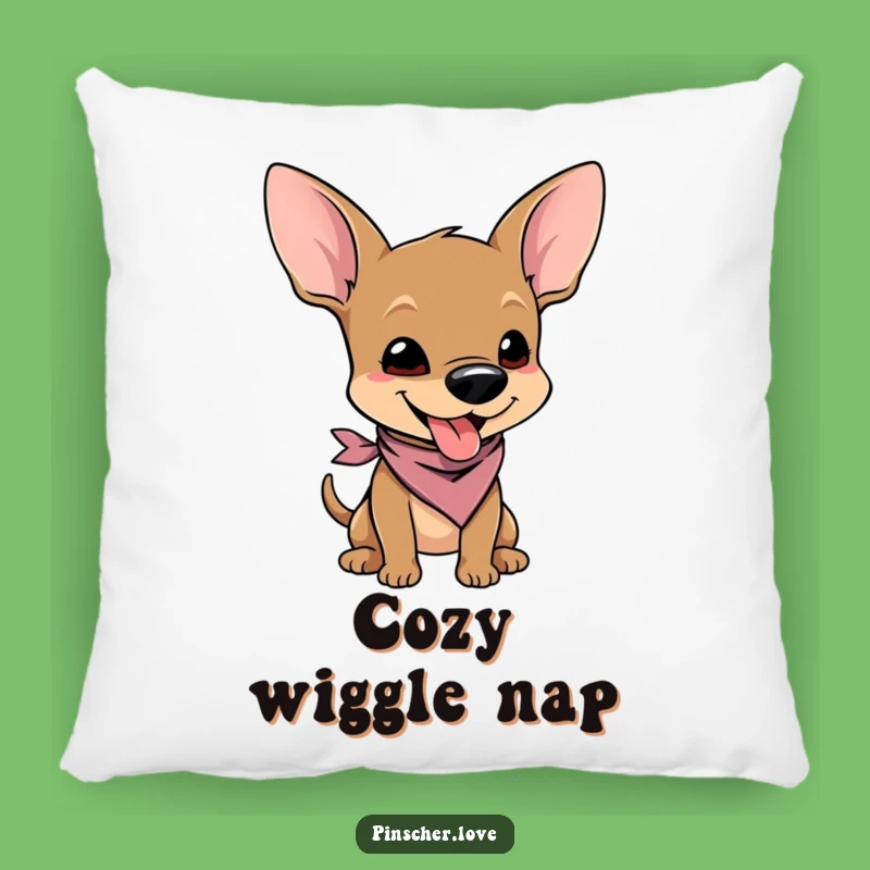 Funny Pinscher Wiggle Pillow - Soft Cartoon Character Comfort