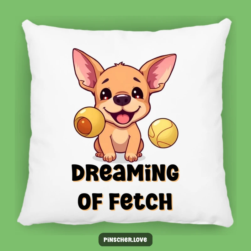 Funny Pinscher Barking Ball Pillow - Cozy Accent and Hilarious Dog Lover's Gift