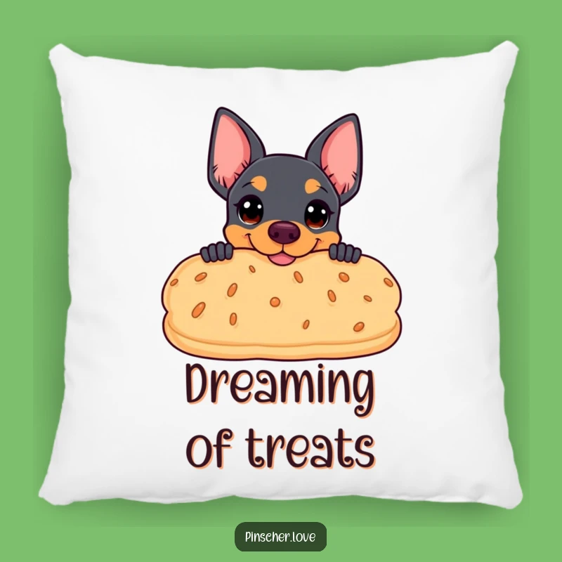 Funny Pinscher Biscuit Peek Pillow - Cozy Accent and Hilarious Dog Lover's Gift