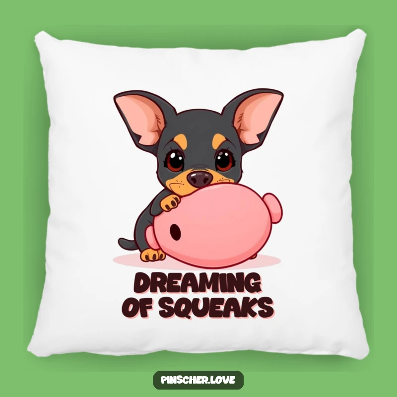 Funny Pinscher Pillow: Innocent Play Comfort - Cozy Sweet Gift