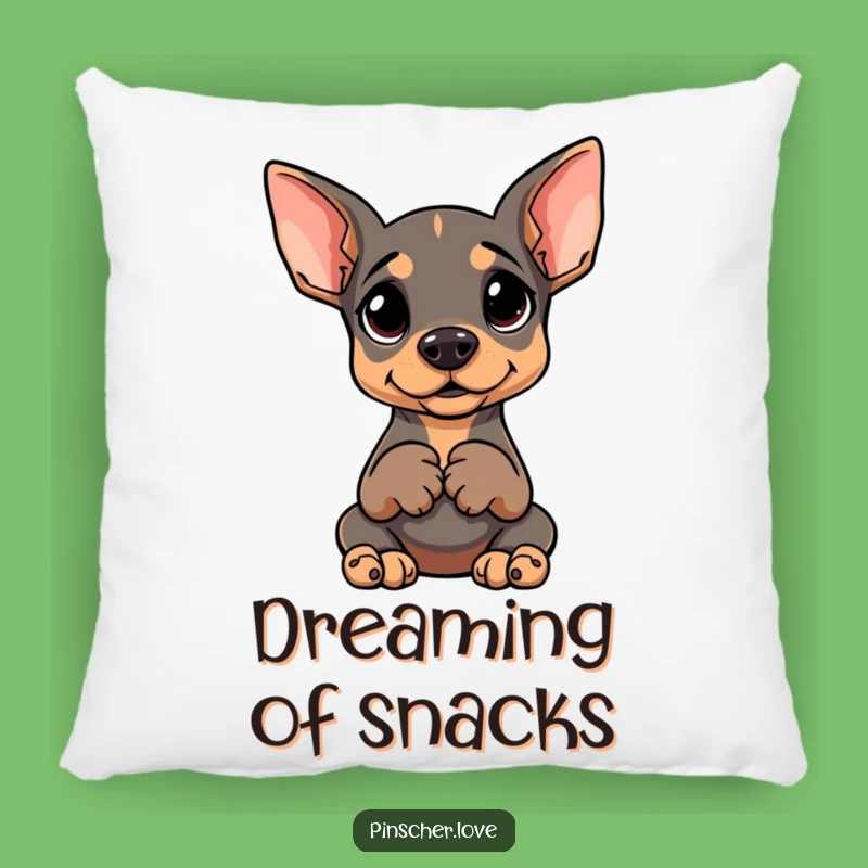 Funny Pinscher Waiting Pillow: Cozy Comfort with Goofy Charm