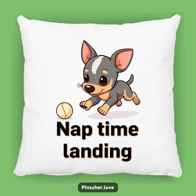 Funny Pinscher Pillow: Tripping Dog Comfort - Cozy Gag Gift
