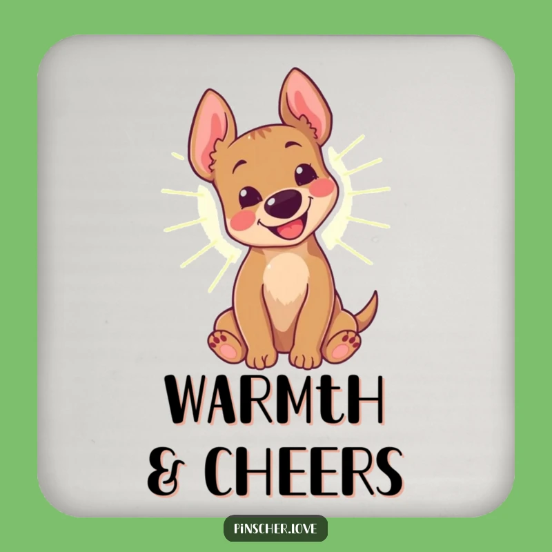 Funny Pinscher Sunbeam Coaster Set: Cheerful Table Protection Gift