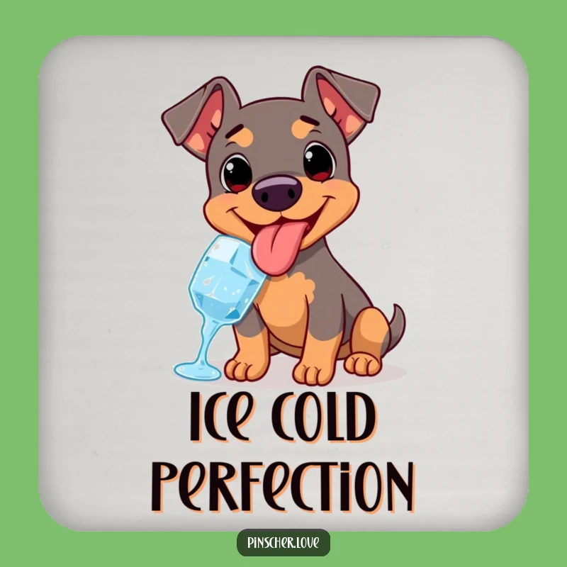 Funny Pinscher Ice Cube Coasters: Keep Drinks Cool with Style