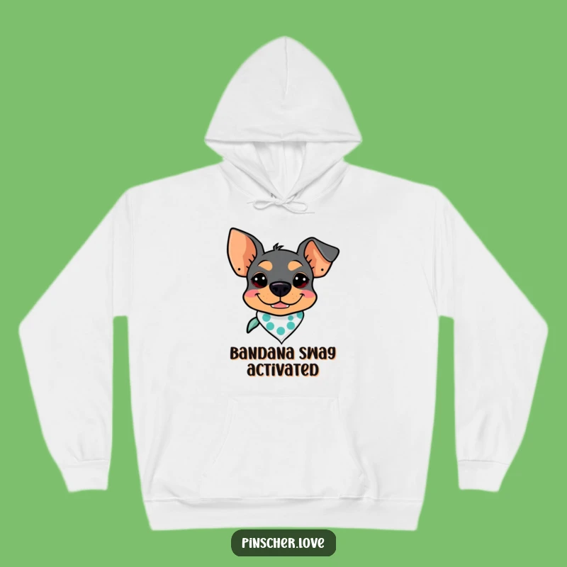 Funny Pinscher Goofy Grin Hoodie: Cool Dog Bandana, Cozy Pet Gift