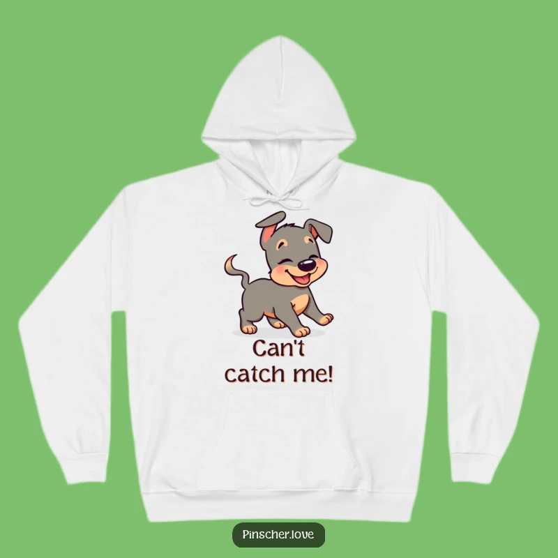 Funny Pinscher Hoodie: Cozy Giggling Tail Chase - Warm & Hilarious Funny Gift!