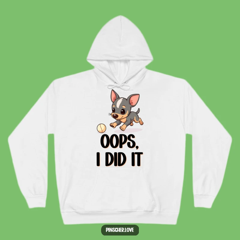 Cozy Funny Pinscher Hoodie: Tripping Dog - Comfy Gag Gift