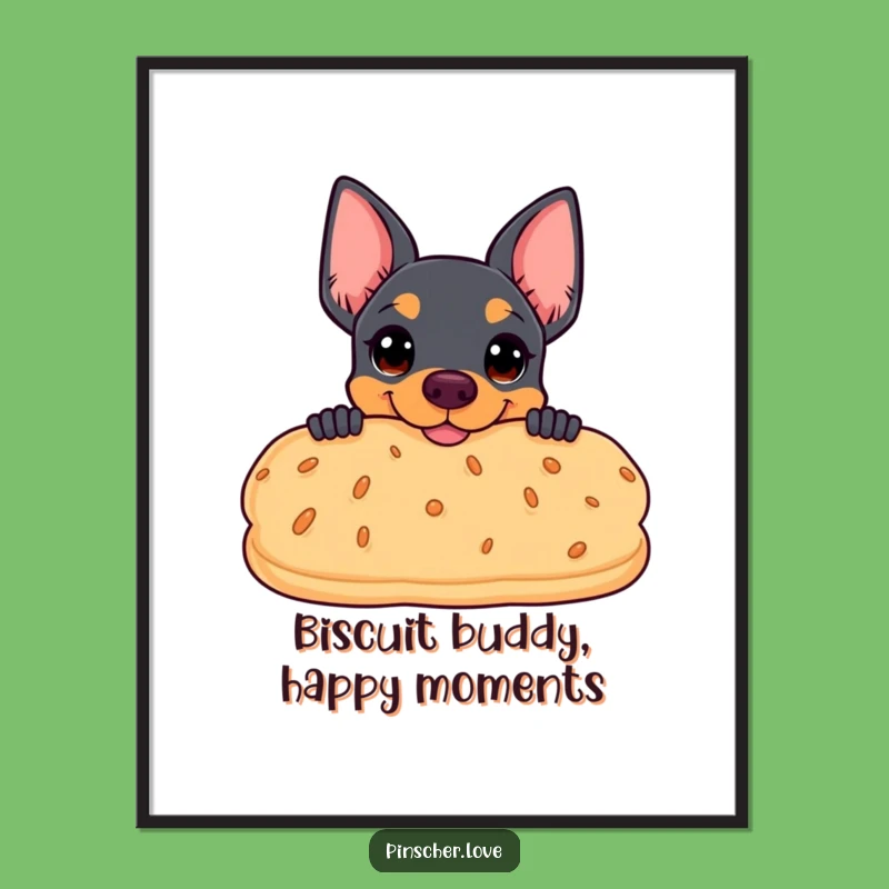 Free Printable Wall Art: Pinscher Biscuit Cuteness - Funny Downloadable Decor