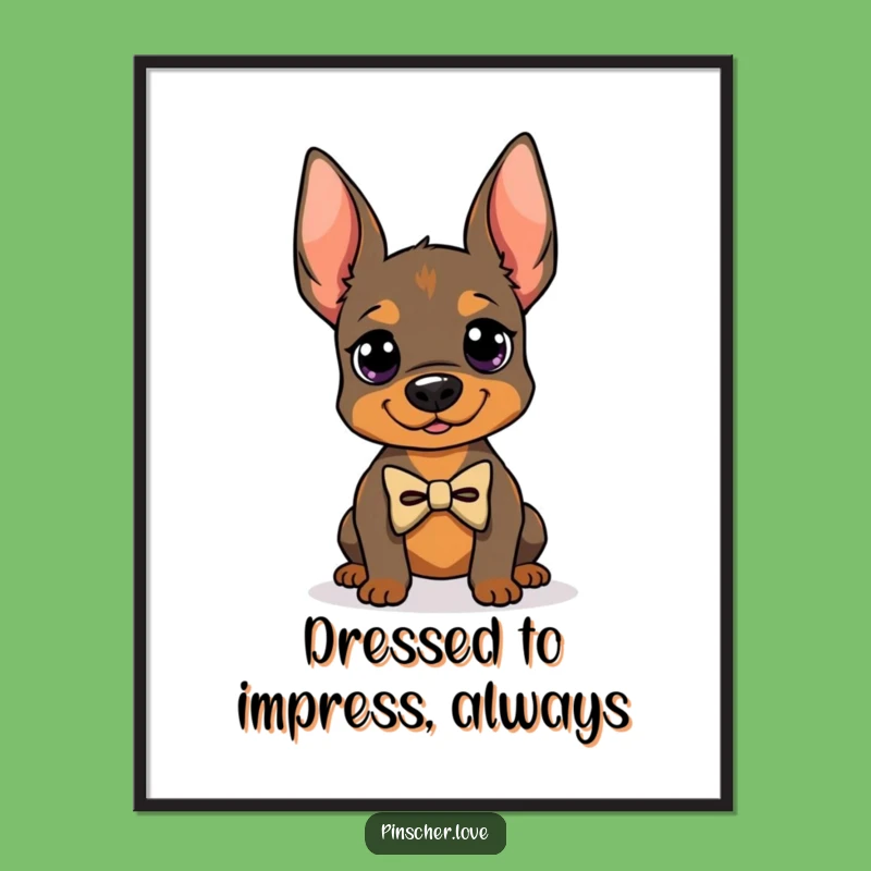Free Printable Pinscher Wall Art: Dapper Dog Downloadable Decor for Stylish Spaces