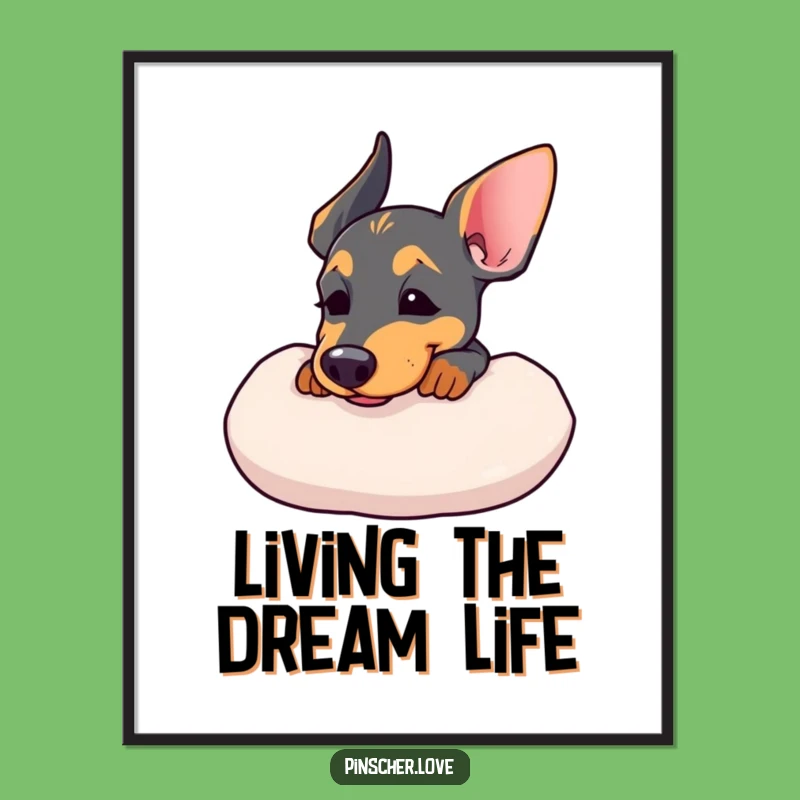 Funny Free Printable Wall Art: Content Pinscher, Cushion Calm, Downloadable Decor