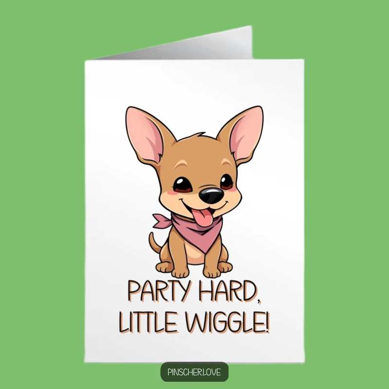 Free Printable Birthday Card: Wiggling Pinscher for a Fun Downloadable Gift