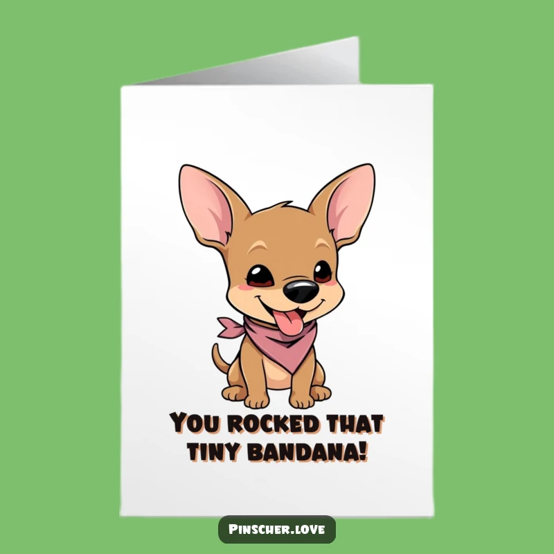 Free Printable Congrats Card: Wiggling Pinscher for a Joyful Downloadable Gift