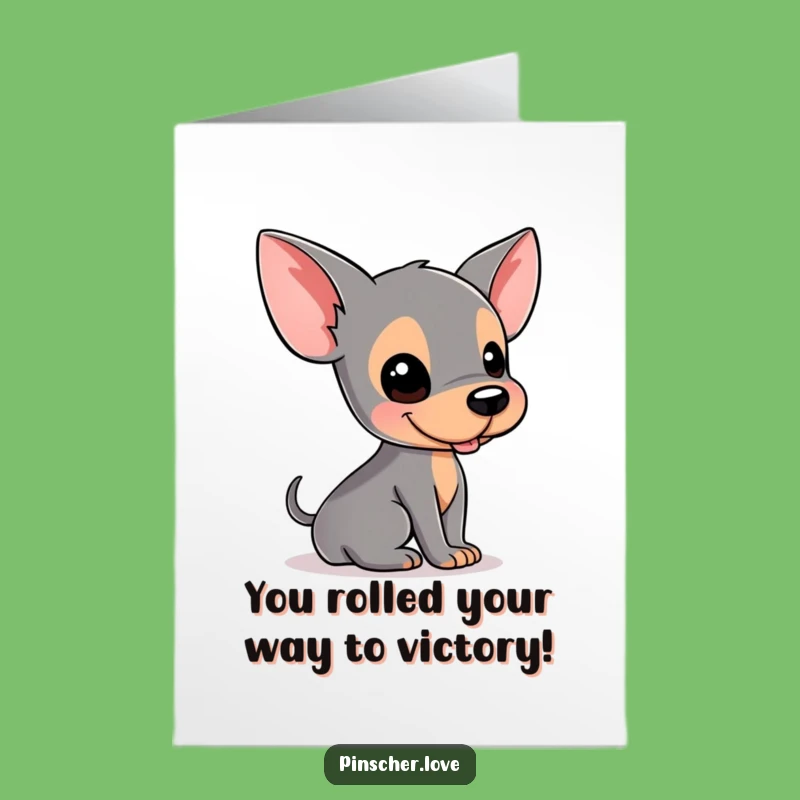 Free Printable Congratulations Card: Hilarious Pinscher Wiggle - Celebrate in Style!