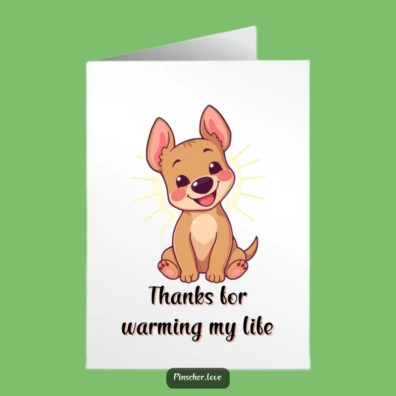 Free Printable Pinscher Thank You Card! Happy Sunbeam Gratitude