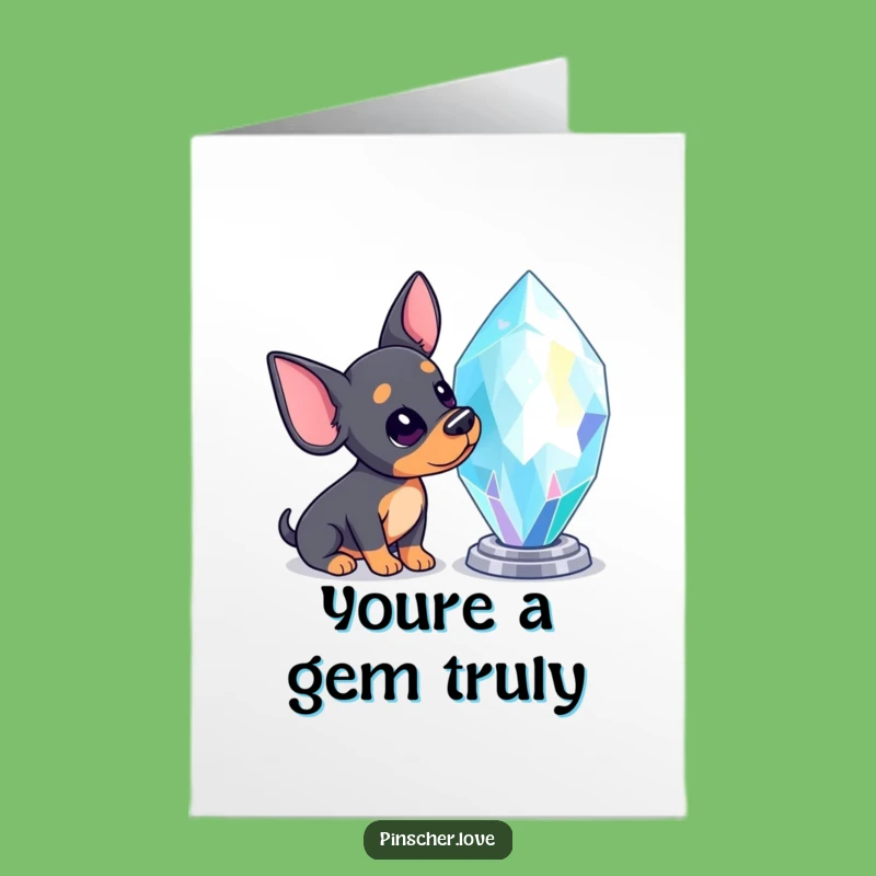 Free Printable Thank You Card: Pinscher Sees Gem, DIY Gift