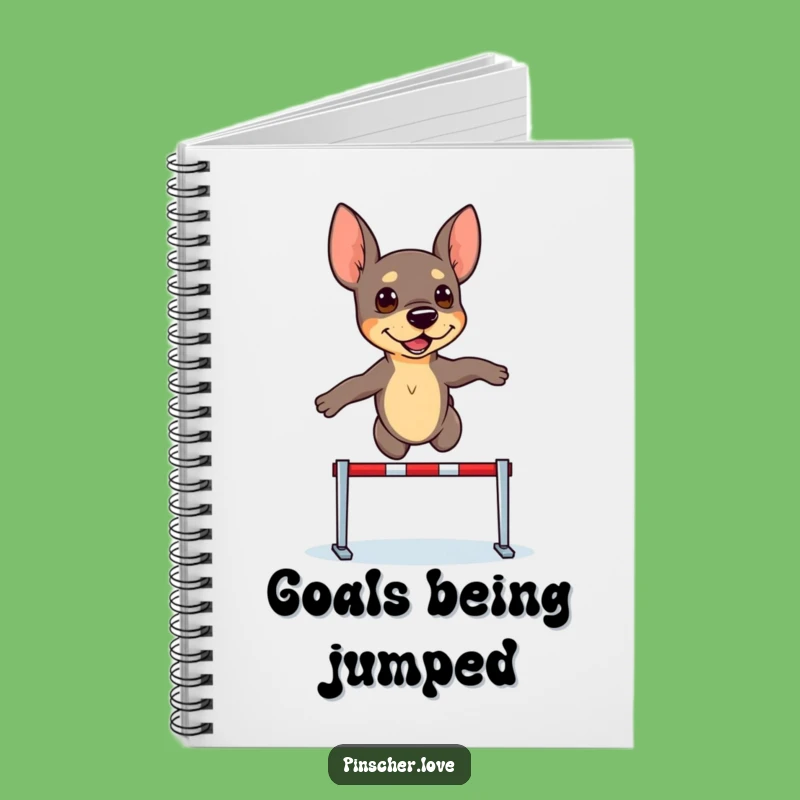 Funny Pinscher Hurdler Notes Notebook: Determined Journal Gift