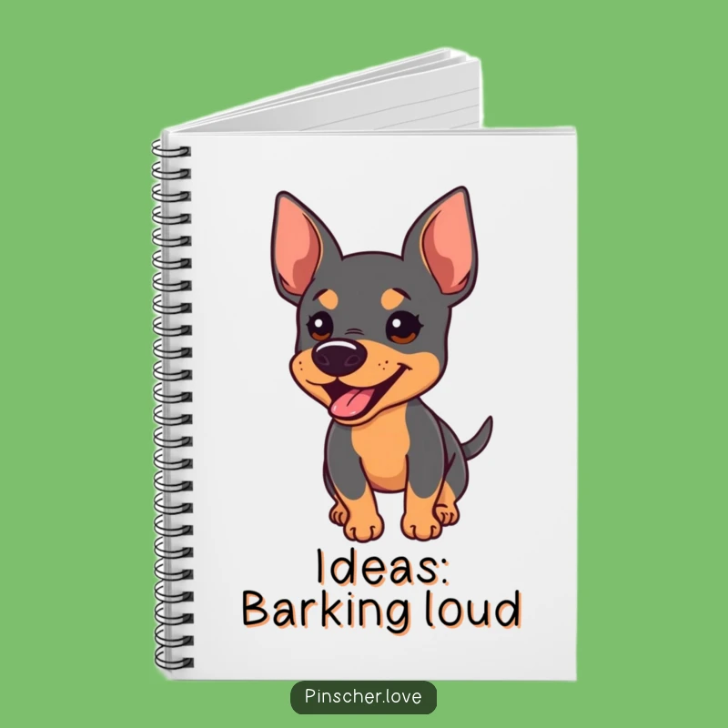 Funny Pinscher Notebook: Enthusiastic Bark for Your Notes
