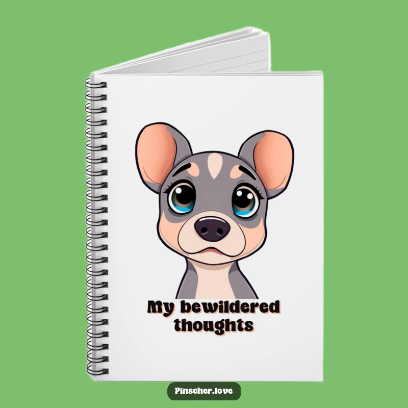 Funny Pinscher Notebook: Jot down thoughts with this surprised dog, a perfect funny pet gift.