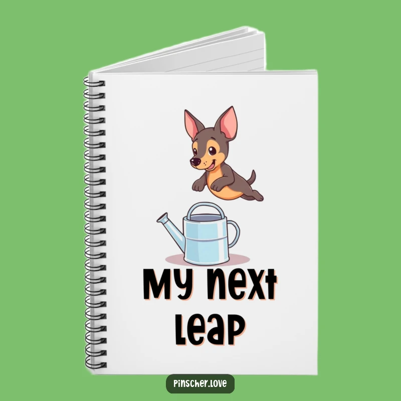 Funny Pinscher Leaping Notebook: Hilarious Dog Journal Gift for Ideas