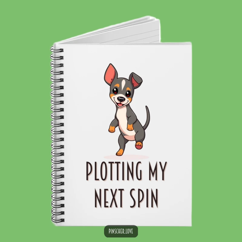 Funny Spinning Pinscher Notebook - Adorable Dog Journal and Gift Idea
