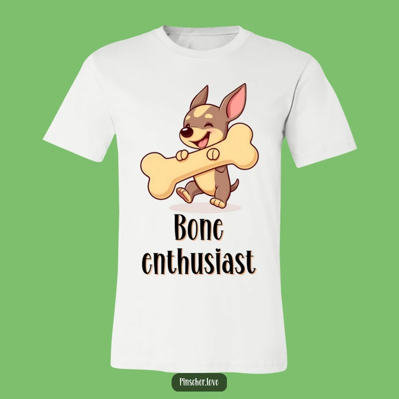 Funny Pinscher Bouncing Bone T-Shirt - Playful Dog Apparel and Unique Gift