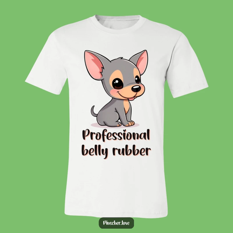 Funny Pinscher Back Roll T-Shirt - Hilarious Dog Shirt for Playful Pups