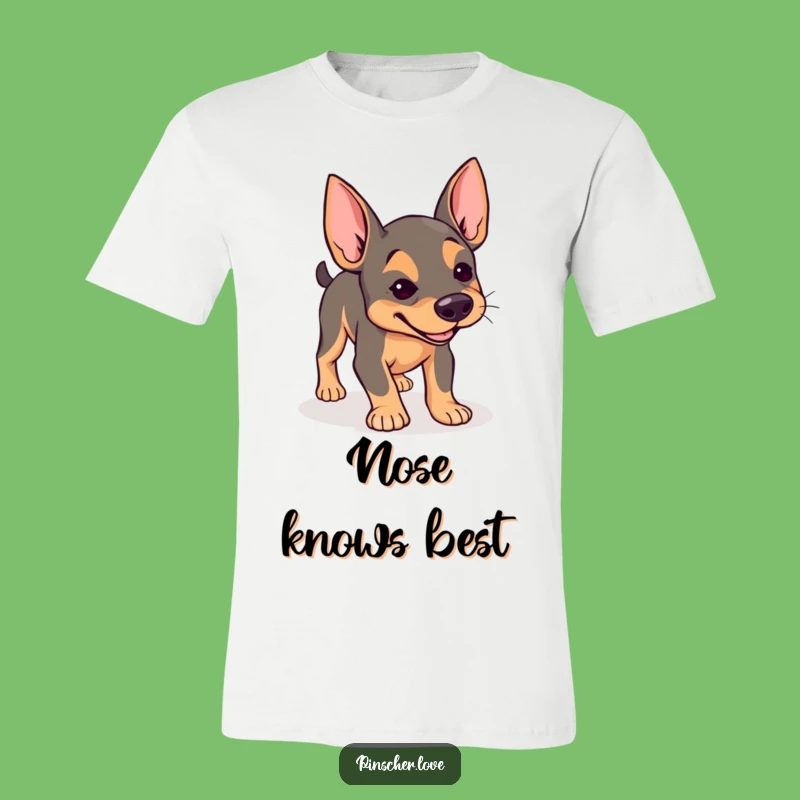 Funny Pinscher T-Shirt: Determined Sniffer - Explore with Humor Gift