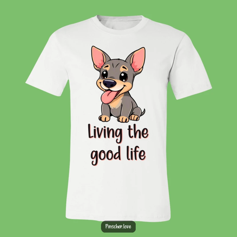 Funny Pinscher T-Shirt - Happy Panting Dog Shirt, Hilarious Pet Gift