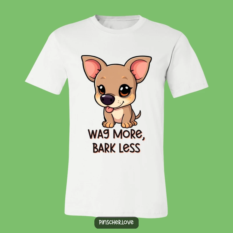 Funny Pinscher T-Shirt - Mischievous Wagging Dog Shirt, Hilarious Pet Gift