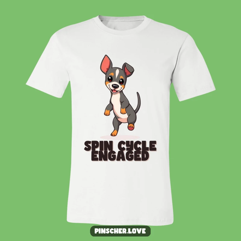 Funny Spinning Pinscher T-Shirt - Hilarious Dog Apparel and Perfect Gift