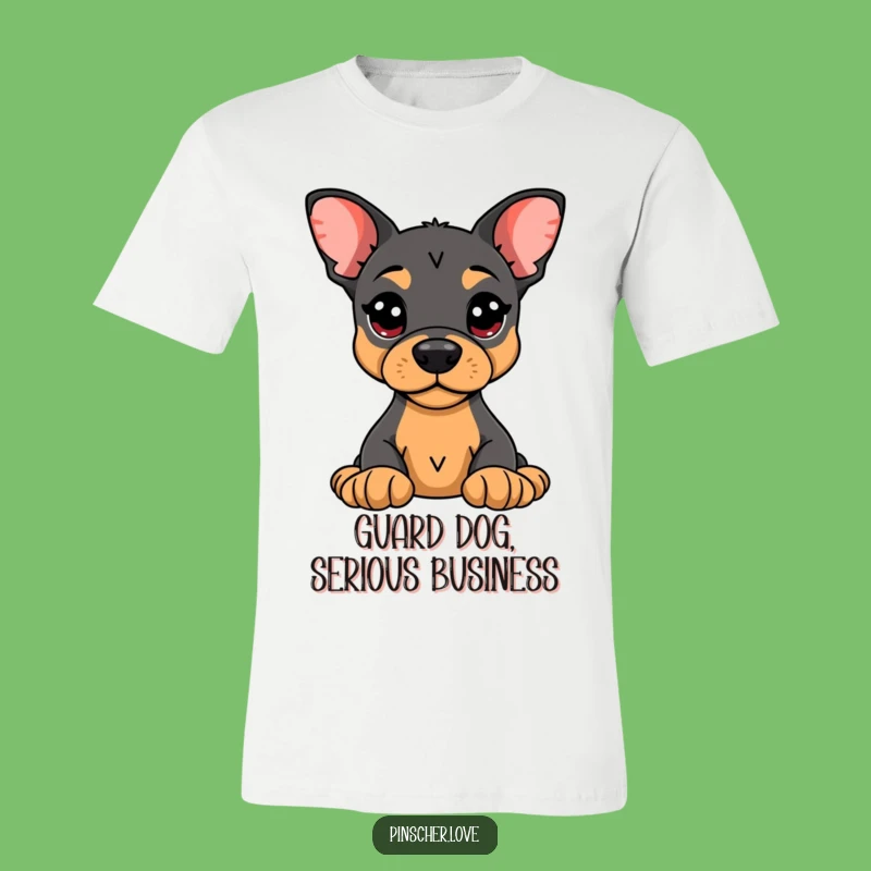 Funny Pinscher Guard T-Shirt: Alert Protector Tee, Hilarious Pet Gift