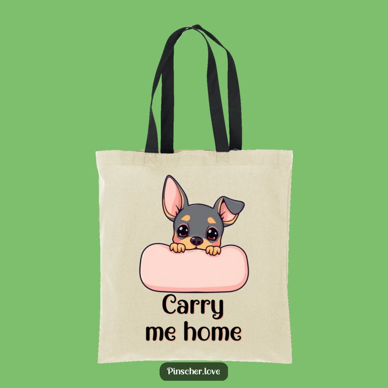 Funny Pinscher Peek Tote Bag - Cute Dog Accessory, Perfect Humorous Gift!