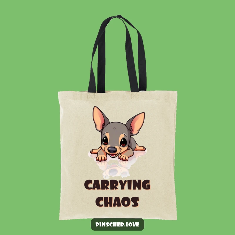 Funny Pinscher Slipping Tote Bag - Carry Your Laughs & Essentials