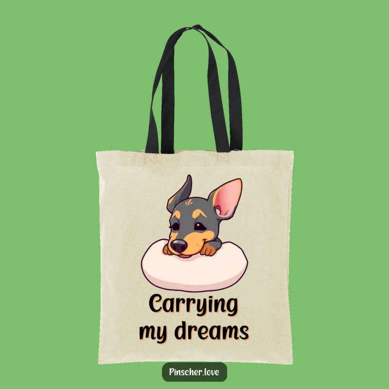 Funny Pinscher Cushion Tote Bag: Carry Comfort and Humor Anywhere