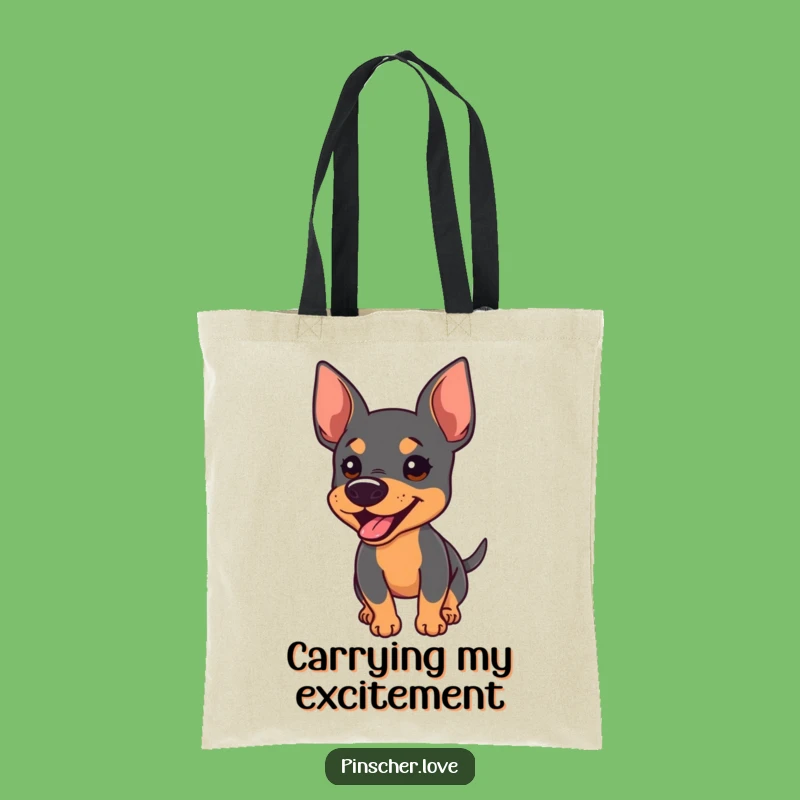 Funny Pinscher Bark Tote Bag: Carry Your Dog Love