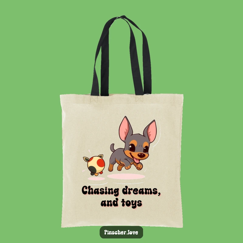 Funny Pinscher Tote Bag: Playtime Ready, Chic Comedic Gift for Dog Owners