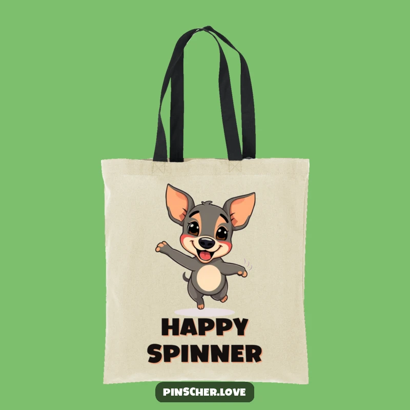 Funny Pinscher Spinning Delight Tote Bag - Stylish Joyful Carry-all Gift