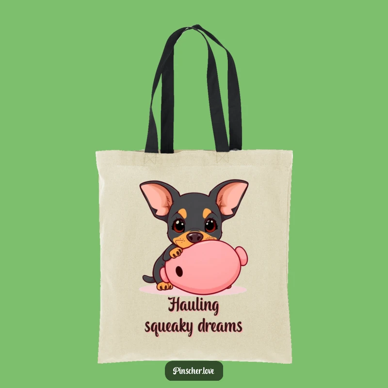 Funny Pinscher Tote Bag: Innocent Play - Carry Your Joy